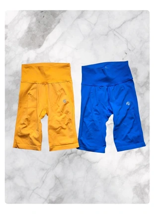 Lot de 2 Short / Legging Oceans Apart Fitness Musculation Yoga / Orange et Bleu / Taille XS, brand: Oceans Apart, condizioni: Ottime, taglia: XS / IT 38 / EU 34, €22.00, €23.80 include la Protezione acquisti Pro