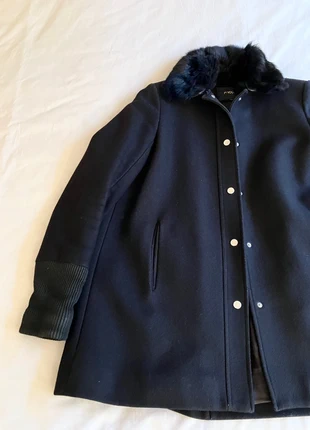 Manteau noir laine cachemire, merk: Maje, staat: Goed, maat: M / 38 / 10, € 80,00, € 84,70 inclusief Kopersbescherming