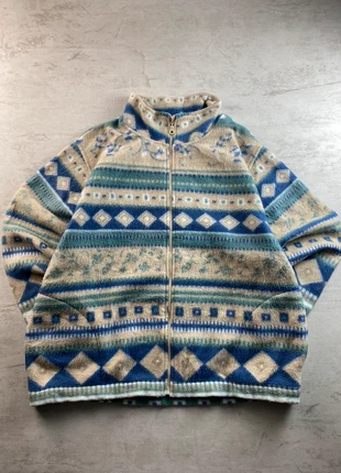 Polaire crazy motif vintage fair isle ethnic géometric 90s rétro taille L, brand: Vintage Dressing, condition: Very good, size: L / 40 / 12, €29.00, €31.15 includes Buyer Protection