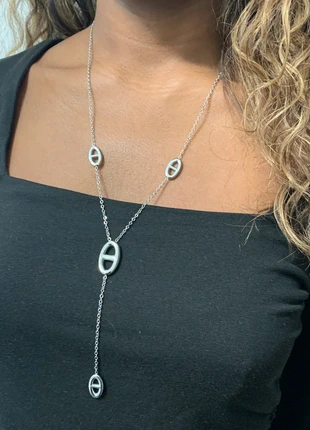 Collier argenté en y maille marine acier inoxydable, marca: Tendance, estado: Muy bueno, 14,90 €, 16,35 € Protección al comprador Pro incluida