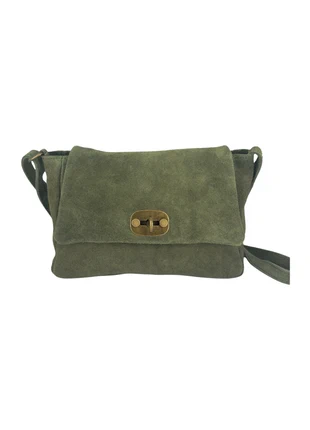 Sac “Serena” kaki en cuir suède italien – Original, chic & raffiné, marque: Sara Valenti, état: Neuf avec étiquette, 44,90 €, 47,85 € Protection acheteurs (Pro) incluse