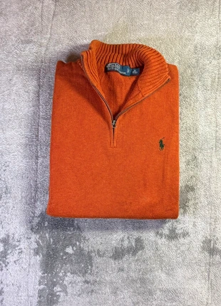 1/4 Zip | Half Zip col camionneur Ralph Lauren - Taille M - 100% coton - Orange logo vert °, marque: Ralph Lauren, état: Très bon état, taille: M, 35,00 €, 37,45 € Protection acheteurs incluse