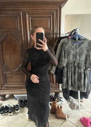 Robe longue noire KIABI – manches transparentes – Taille S, brand: Kiabi, condition: New without tags, size: S / 36 / 8, €6.00, €7.00 includes Buyer Protection