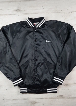 Veste jacket Cardinal noire style varsity satin - Taille S, marque: Vintage Dressing, état: Très bon état, taille: S, 29,00 €, 31,15 € Protection acheteurs incluse