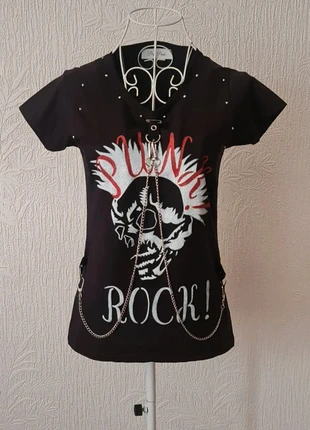 Punk Skull Bondage T-Shirt, brand: posh punk, condition: New with tags, size: S / UK 8-10, £12.00, £13.30 includes Buyer Protection