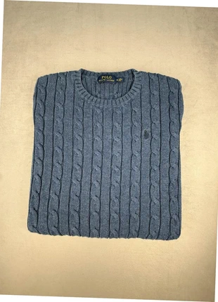 ralph lauren pull bleu torsadé col rond coton logo ton sur ton femme taille S ajusté chic “278”, marca: Ralph Lauren, estado: Muito bom, tamanho: S / 36 / 8, €44.00, €46.90 inclui Proteção do Comprador Pro