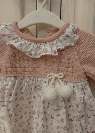 Vestido rosa y blanco, marca: Baby Fashion, estado: Muito bom, tamanho: 12-18 meses / 80 cm, €8.00, €9.10 inclui Proteção do Comprador