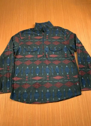 Pull Chaps 1978 noir 1/4 de zip col camionneur taille XL motifs rouges et bleus avec poches, brand: CHAPS, condition: Good, size: XL, €11.99, €13.29 includes Buyer Protection