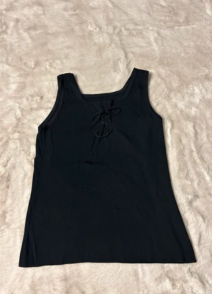 Débardeur à lacet – Noir – Taille M – Viscose & Nylon – Super état – Y2K / Vintage, marque: Tendance, état: Très bon état, taille: M / 38 / 10, 3,00 €, 3,85 € Protection acheteurs incluse