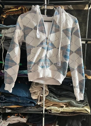 Veste a zip sweat Burberry bleu et blanc taille XS, état: Très bon état, taille: XS / 34 / 6, 12,00 €, 13,30 € Protection acheteurs incluse