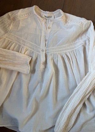 Blouse blanche / creme Banditas From Marseille • Broderies & détails ajourés • Taille unique, marque: Banditas from Marseille, état: Très bon état, taille: Taille unique, 18,00 €, 19,60 € Protection acheteurs incluse