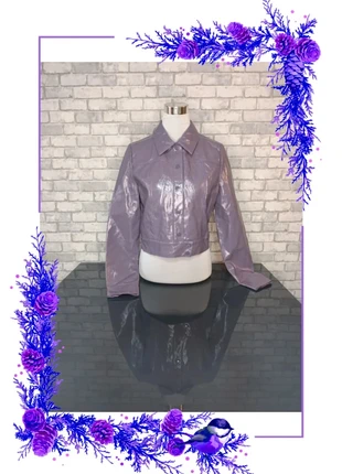 🧥Veste style cropped en similicuir verni, brand: Pimkie, condition: Very good, size: S / 36 / 8, €14.00, €15.40 includes Buyer Protection
