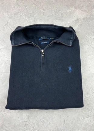 Pull 1/4 zip ralph lauren col camionneur bleu marine en maille / Taille 1XB 100% coton ZRL005, brand: Ralph Lauren, condition: Very good, size: XL, €45.90, €48.90 includes Buyer Protection