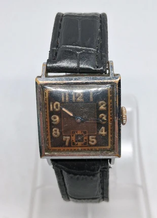 Montre vintage art deco mécanique argenté bracelet cuir, marque: Vintage, état: Très bon état, taille: 30–38 mm, 30,00 €, 32,20 € Protection acheteurs (Pro) incluse