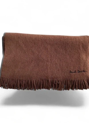 Écharpe Paul Smith marron à franges laine mélangée unisexe chic hiver, brand: Paul Smith, condizioni: Ottime, €35.00, €37.45 include la Protezione acquisti Pro