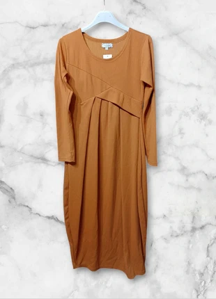 Vestito lungo donna Taglia S/M colore caramello, maniche lunghe, morbido elegante, marca: ELEGANTE, estado: Nuevo sin etiquetas, tamaño: M / 38 / 10, 5,50 €, 6,48 € Protección al comprador incluida