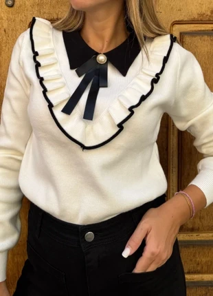 Maglioncino viscosa bon ton, marque: Elsa.M by may, état: Neuf avec étiquette, taille: Taille unique, 29,90 €, 32,10 € Protection acheteurs incluse