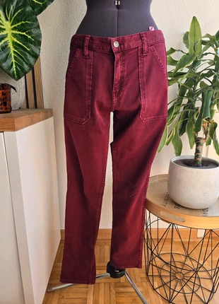 Jeans bordeaux taille mi-haute coupe droite - Ba&sh - W28 - Taille 38, marca: Ba&sh, estado: Muy bueno, tamaño: M / 38 / 10, 35,00 €, 37,45 € Protección al comprador incluida