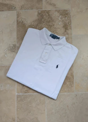 Polo Ralph Lauren - Homme L coupe droite - Blanc logo marine - coton piqué, marke: Ralph Lauren, zustand: Gut, größe: L, 20,00 €, 21,70 € beinhaltet Vinted-Käuferschutz Pro