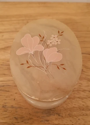 #alabaster #vintage #trinketbox #jewellery #handmade #floral #italian, brand: alabaster, condition: Very good, £12.00, £13.30 includes Buyer Protection