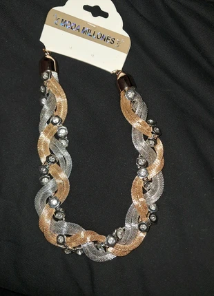 Collar dorado y plateado, marque: Local, état: Neuf avec étiquette, 6,50 €, 7,53 € Protection acheteurs incluse