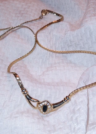 Quand il est plaqué or maillon plat lisse avec Pierre vintage ancien longueur 45 cm, marke: Vintage Chic, zustand: Sehr gut, 6,00 €, 7,00 € beinhaltet Vinted-Käuferschutz Pro