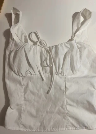 Top blanc | Sans marque | Jamais porté | Taille unique/XS-S, brand: COQUETTE, condizioni: Nuovo senza cartellino, taglia: XS / IT 38 / EU 34, €3.00, €3.85 include la Protezione acquisti