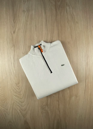 Pull homme half zip col camionneur Lacoste | Blanc | Taille XL, brand: Lacoste, condition: Very good, size: XL, €33.00, €35.35 includes Buyer Protection