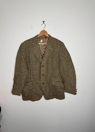 Blazer Harris Tweed en laine vintage marron clair motif pied de poule taille M, brand: Harris Tweed, condition: Very good, size: M, €60.00, €63.70 includes Buyer Protection