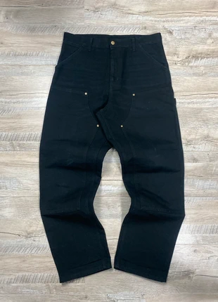 Carpenter Double Knee Pant Carhartt 32 US 42 FR Noir Coupe Droite Straight Fit Vintage Workwear, brand: Carhartt, condizioni: Ottime, taglia: IT 42 | W32, €70.00, €74.20 include la Protezione acquisti