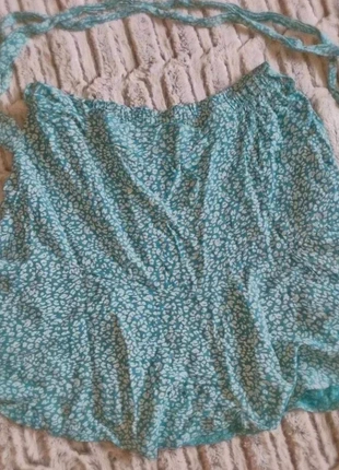 Short en tissus léger fleuri bleu vert taille xs, brand: sans marque, condizioni: Ottime, taglia: XS / IT 38 / EU 34, €5.00, €5.95 include la Protezione acquisti