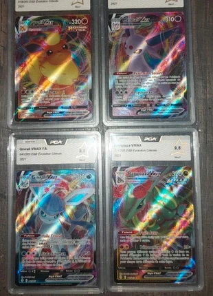 Lot de 4 cartes vmax pca 9,5 eb7, marke: Pokémon, zustand: Neu, 140,00 €, 147,70 € inklusive Vinted-Käuferschutz