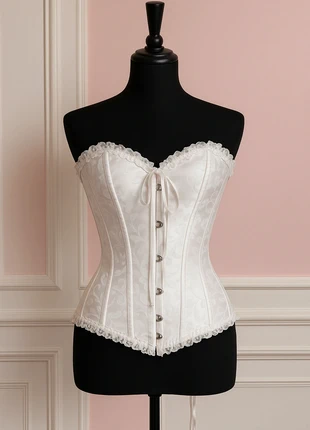 Corset sculptant blanc à lacets neuf taille XS, brand: sansnom., condition: New with tags, size: XS / 34 / 6, €25.00, €26.95 includes Buyer Protection
