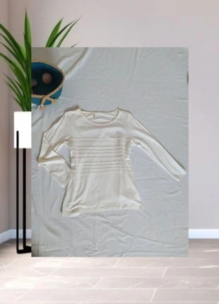 Camiseta , jersey marfilde algodón con detalles frontales, marque: La Boutique, état: Très bon état, taille: M / 38 / 10, 12,00 €, 13,30 € Protection acheteurs incluse