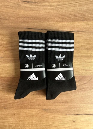 X6 pairs Adidas Trefoil black socks, marca: adidas, estado: Novo sem etiquetas, tamanho: S | 35-38, €15.99, €17.49 inclui Proteção do Comprador