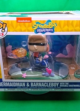 Mermaidman & Barnacleboy with the invisible boatmobile Spongebob Funko 126, marque: Funko, état: Très bon état, taille: Prématuré, jusqu'à 44cm, 34,90 €, 37,35 € Protection acheteurs incluse