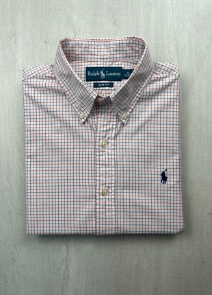 Chemise Ralph Lauren à carreaux rouge & bleu logo bleu brodé – Taille M Homme – Slim Fit, marque: Ralph Lauren, état: Bon état, taille: M, 32,00 €, 34,30 € Protection acheteurs (Pro) incluse