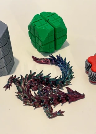 3D Printed Fidget Toy Bundle – Infinity Cube, Gear Spinner, Twister & Dragon BNWT, condition: New with tags, size: 6 years / 116 cm, £6.00, £6.78 includes Buyer Protection
