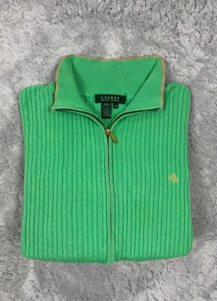 Veste gilet torsadé vert Ralph Lauren pour femme taille 3X , L logo brodé, brand: Lauren Ralph Lauren, condition: Very good, size: L / 40 / 12, €22.40, €24.22 includes Buyer Protection