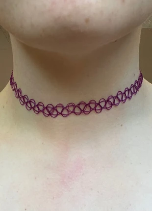 Purple Elastic Gothic Choker, brand: Choker, condition: Very good, £2.00, £2.80 includes Buyer Protection