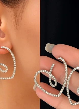 Sparkly Heart Rhinestone Earrings, merk: Heart, staat: Nieuw met prijskaartje, € 4,20, € 5,11 inclusief Kopersbescherming