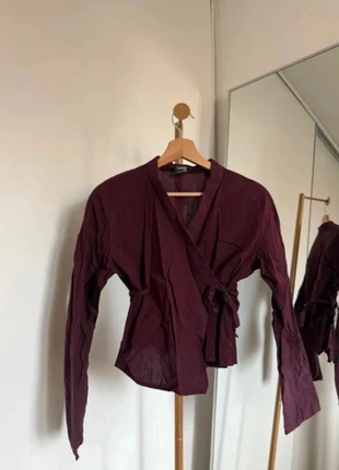 Blouse bordeaux portefeuille Cop Copine vintage y2k– Taille 40, marke: Cop Copine, zustand: Sehr gut, größe: L / 40 / 12, 20,00 €, 21,70 € beinhaltet Vinted-Käuferschutz Pro