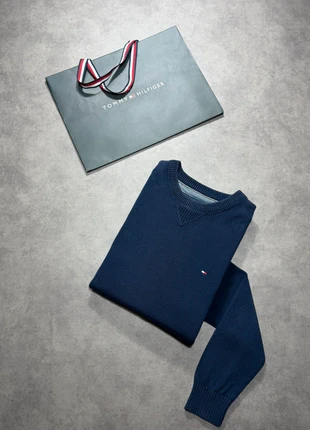 Pull col rond Tommy Hilfiger bleu marine - Logo brodé - 100% coton - Taille M | 2409, marca: Tommy Hilfiger, estado: Muy bueno, tamaño: M, 29,99 €, 32,19 € Protección al comprador Pro incluida