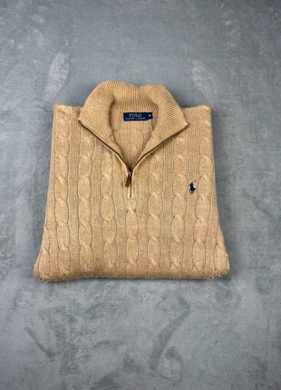 Half zip Torsadé demi zip Ralph Lauren col camionneur 100% soie | Taille L homme | Beige logo marine, marca: Ralph Lauren, estado: Muy bueno, tamaño: L, 69,90 €, 74,10 € Protección al comprador incluida
