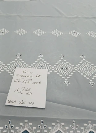 Deco white voile net curtain 48 inch drop x 2mtrs wide, condition: New with tags, size: 150 cm - 199 cm, £2.00, £2.80 includes Buyer Protection Pro