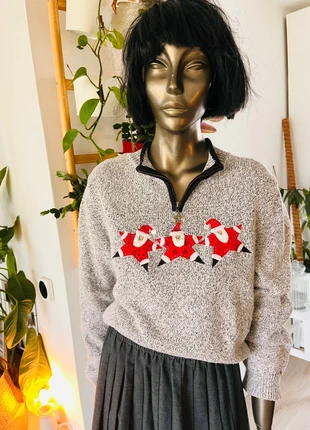 Pull de Noël vintage gris taille 40/42 | maglione | cardigan | wijnoogst | trui, marke: Vintage Dressing, zustand: Sehr gut, größe: XL / 42 / 14, 22,00 €, 23,80 € inklusive Vinted-Käuferschutz