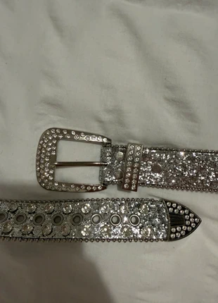 Silver rhinestone belt, brand: NO LABEL, condition: Very good, size: Adjustable, £5.50, £6.48 includes Buyer Protection
