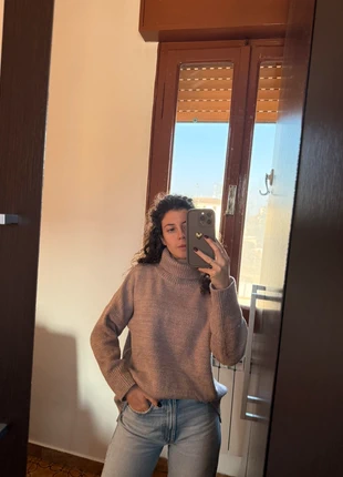 Pullover dolcevita oversize beige/ marrone, marque: Pullover, état: Très bon état, taille: S / 36 / 8, 11,00 €, 12,25 € Protection acheteurs incluse