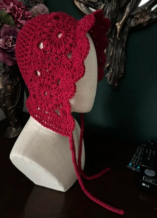 Hand crochet adult bonnet. Crochet knit hood., brand: SIHR costumier, condition: New with tags, size: One size, £10.00, £11.20 includes Buyer Protection