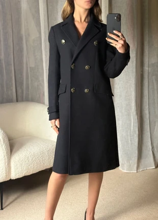 Manteau Caban en Laine Droit à Detail Bouton / Wool Long Straight Coat with Button Detail, zustand: Sehr gut, größe: XS / 34 / 6, 20,20 €, 21,91 € beinhaltet Vinted-Käuferschutz Pro